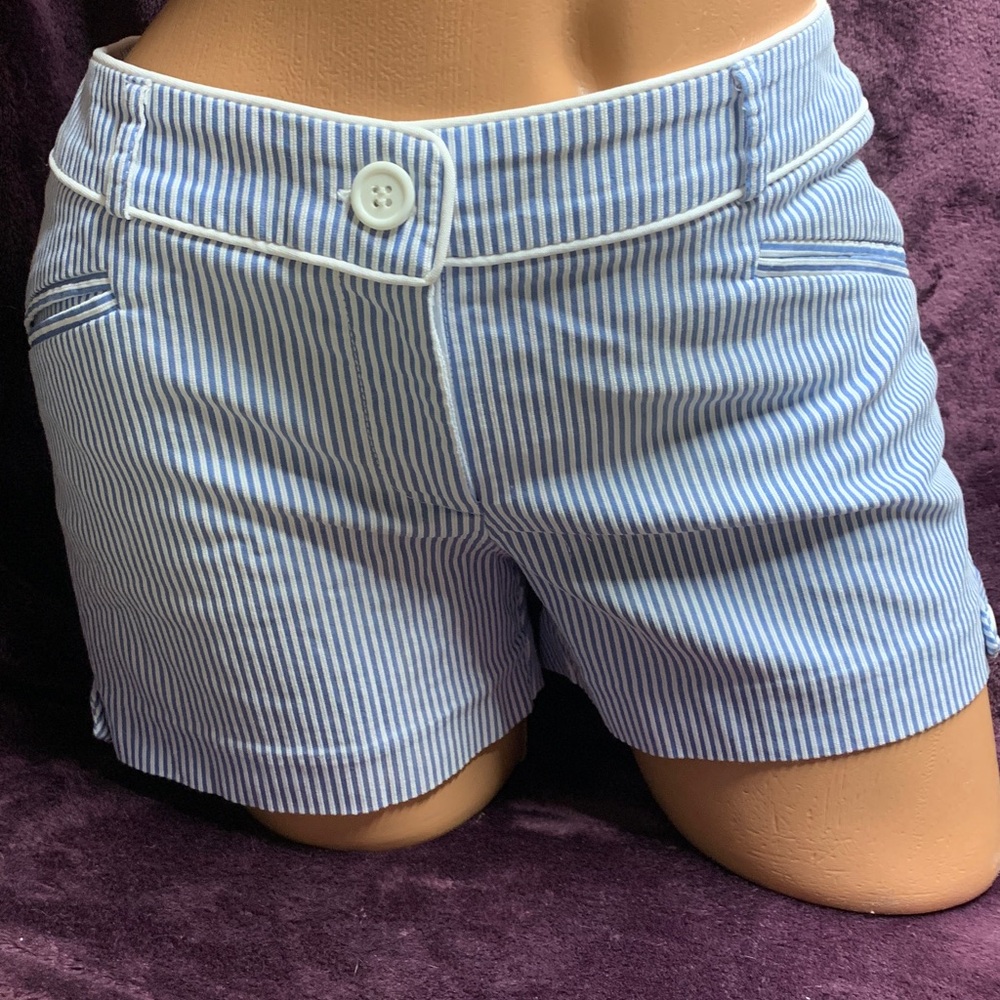 Flirtatious Blue and White Shorts 7